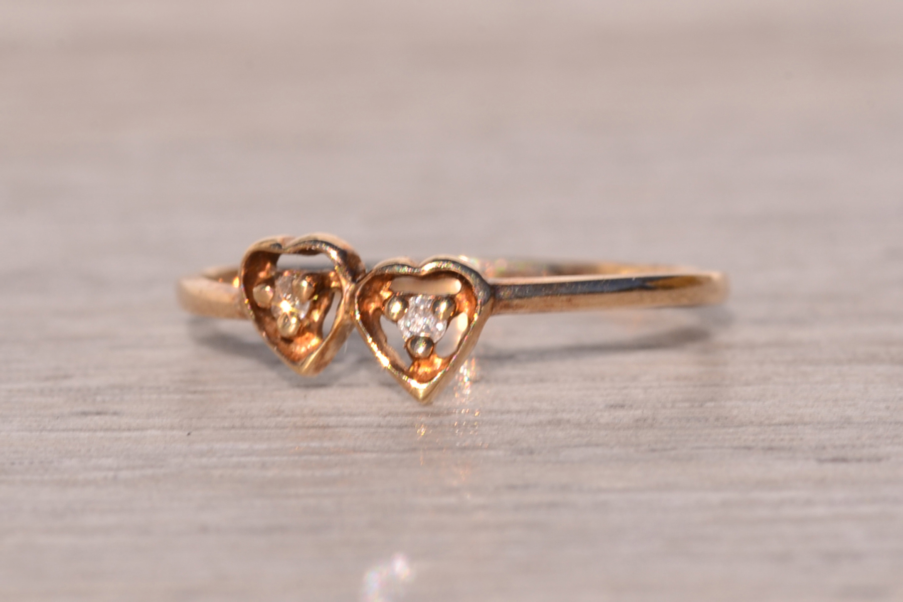 The Luv: Lovers Toi et Moi Ring with Natural Diamonds in Yellow Gold - Image 4