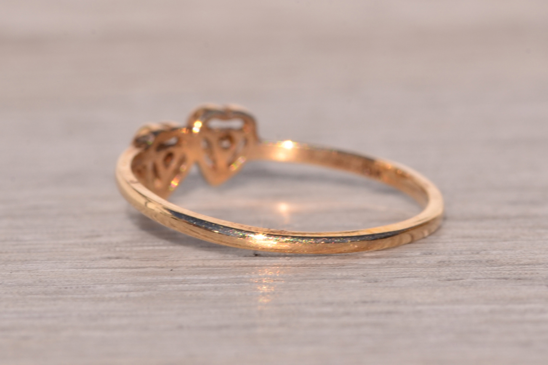 The Luv: Lovers Toi et Moi Ring with Natural Diamonds in Yellow Gold - Image 3