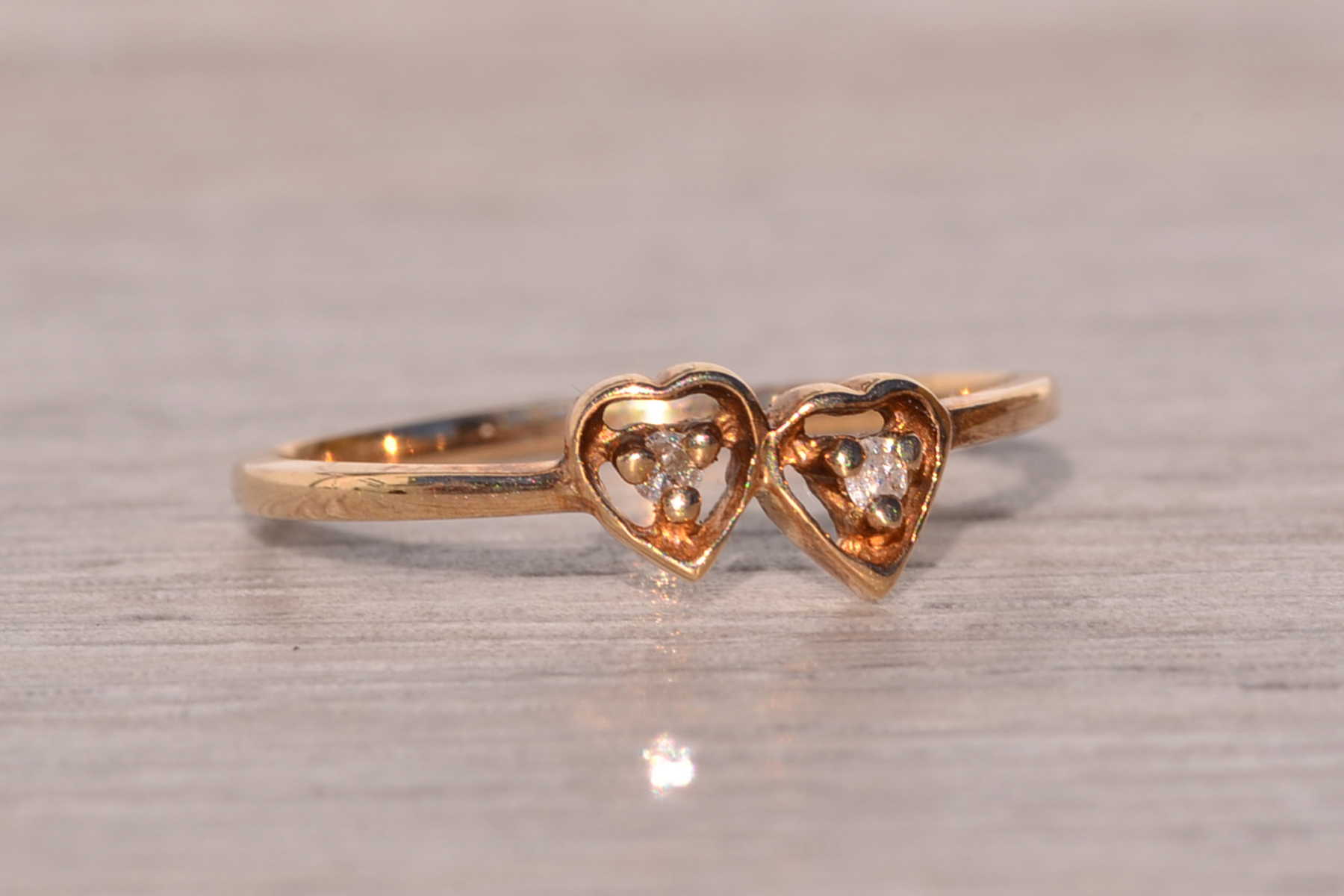 The Luv: Lovers Toi et Moi Ring with Natural Diamonds in Yellow Gold - Image 6