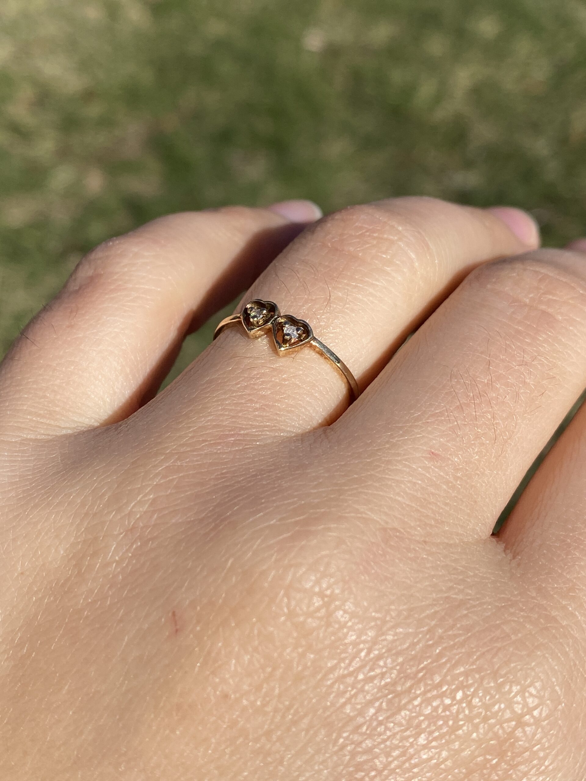 The Luv: Lovers Toi et Moi Ring with Natural Diamonds in Yellow Gold - Image 9