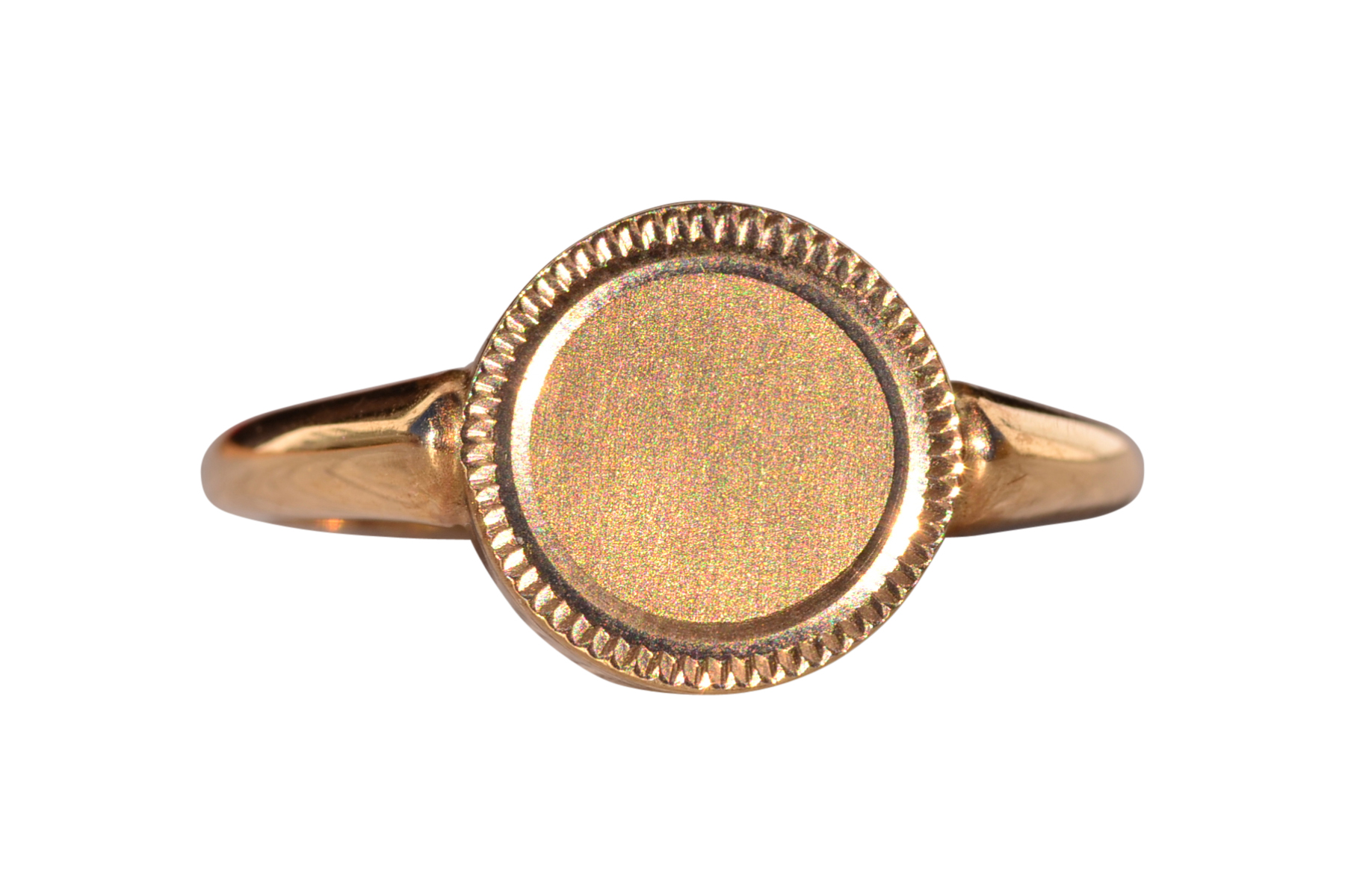 SOLD - The Buldie: Vintage Yellow Gold Signet Ring With Milgrain