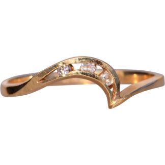 The Compi: Natural Diamond Wave Ring in Yellow Gold