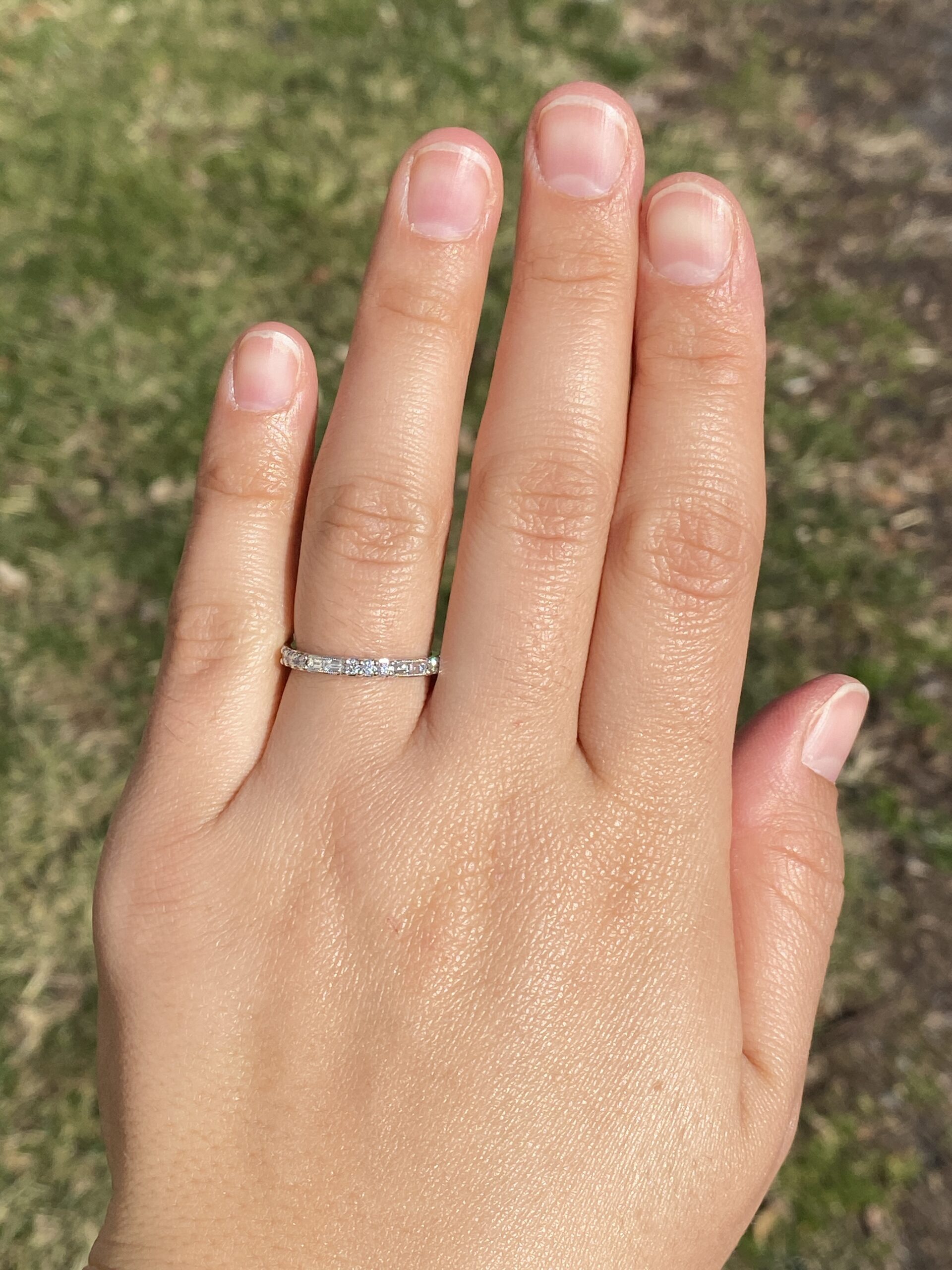 The Riel: Gabriel and Company Signed Band with Natural Diamonds in White Gold - Image 8