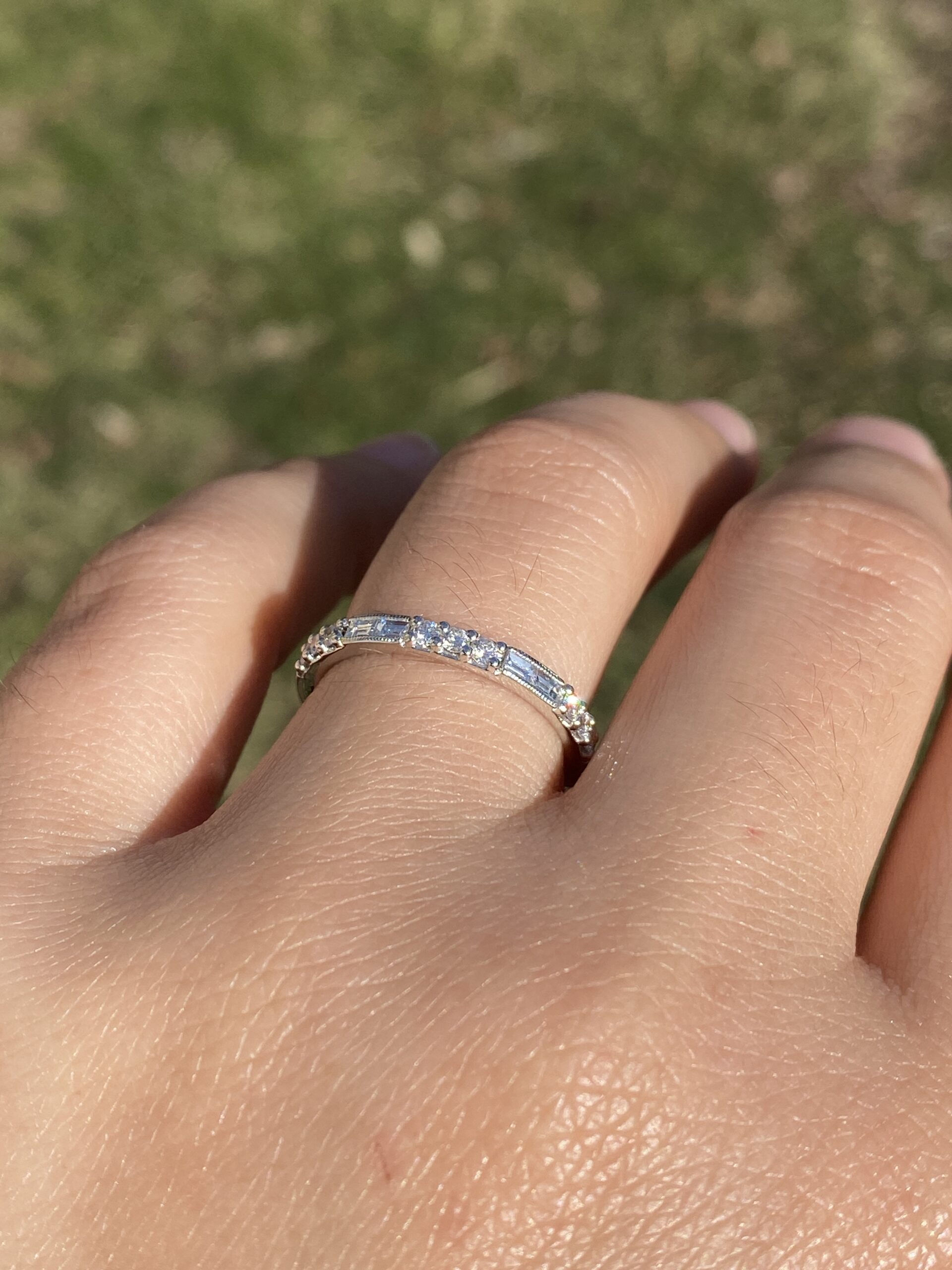 The Riel: Gabriel and Company Signed Band with Natural Diamonds in White Gold - Image 10