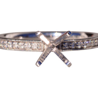 Gabriel and Company Natural Diamond Semi Mounting in White Gold