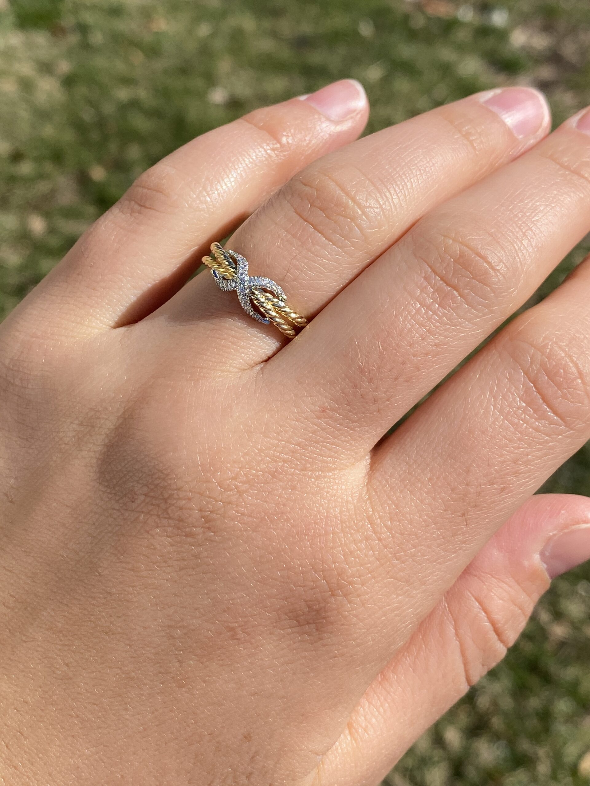 SOLD - The Gaber: Gabriel and Company Signed X Ring in Yellow Gold - Image 9