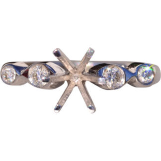 Platinum Mounting with Natural Diamonds