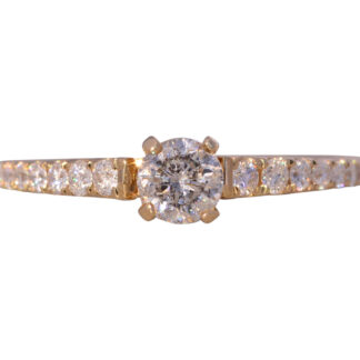 The Goes: Natural Diamond Engagement Ring in Yellow Gold