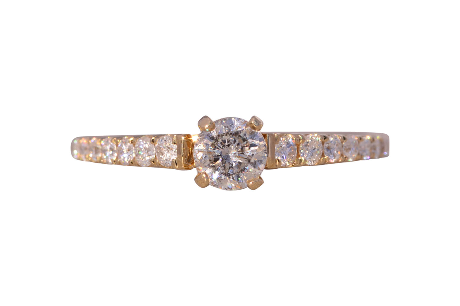 The Goes: Natural Diamond Engagement Ring in Yellow Gold