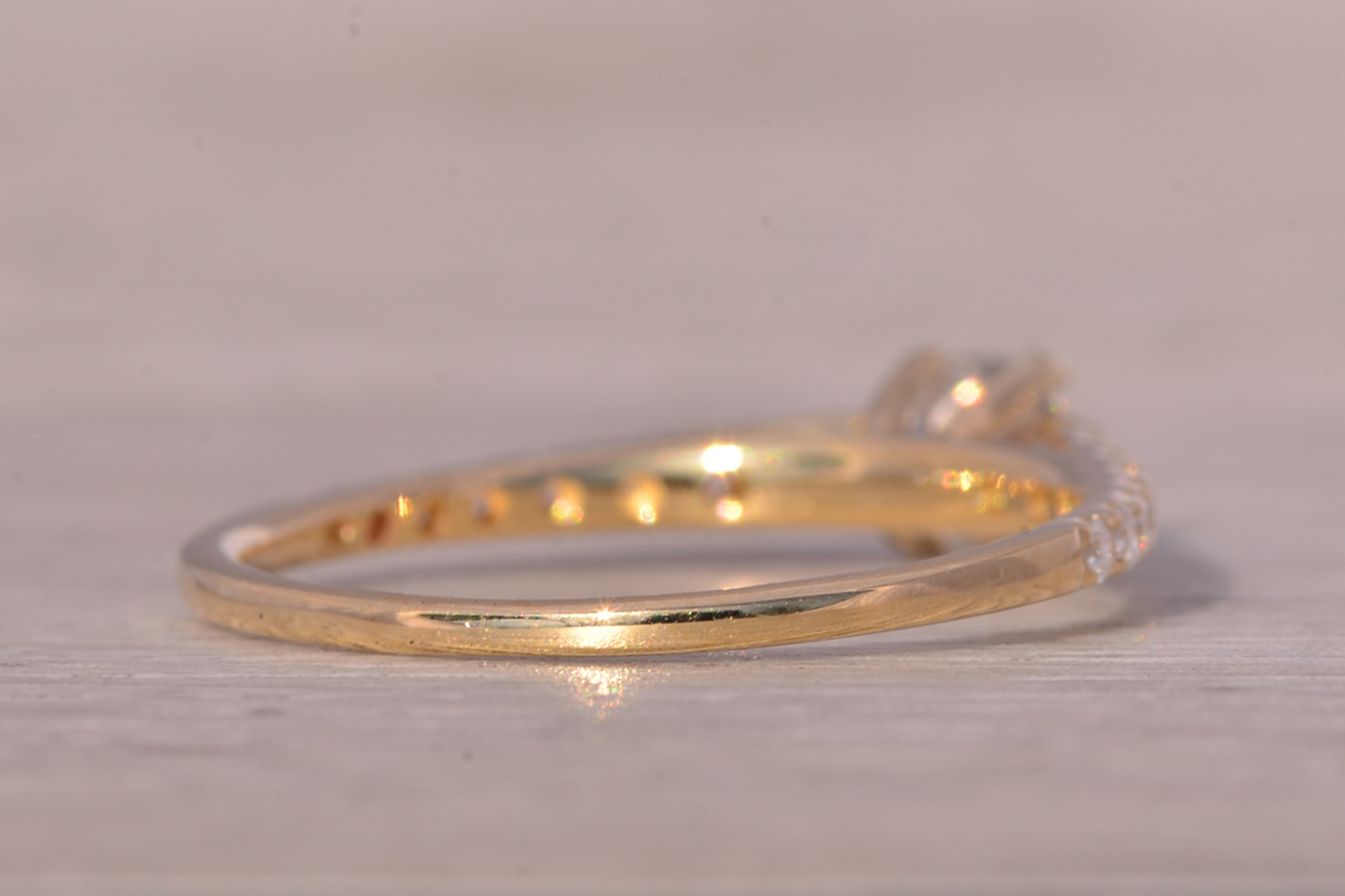 The Goes: Natural Diamond Engagement Ring in Yellow Gold - Image 5