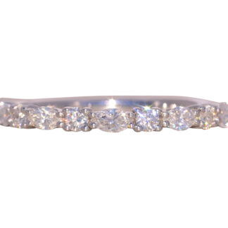 The Tutu: Gabriel and Company Marquise and Round Brilliant Cut Natural Diamond Band in White Gold