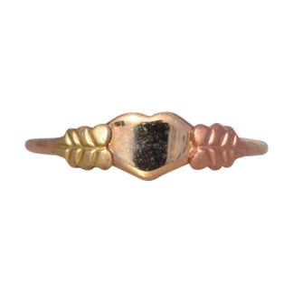 The Dua Two: Tri Color Heart Signet Ring