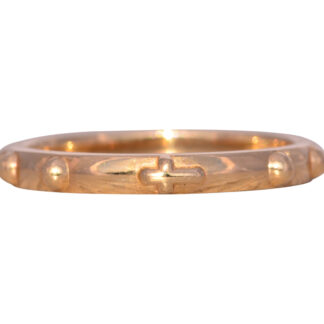 The Cro: Yellow Gold Cross Band