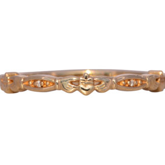 The Bleu: Yellow Gold Ladies Claddagh Band