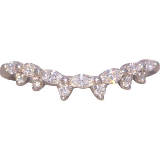 SOLD - The Balu: Gabriel and Company Signed Natural Diamond Contour Band