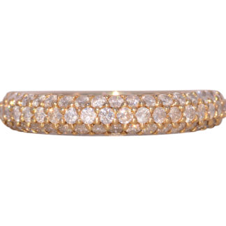 The Buy: Pave Set Natural Diamond Ring in Yellow Gold with Natural Diamonds