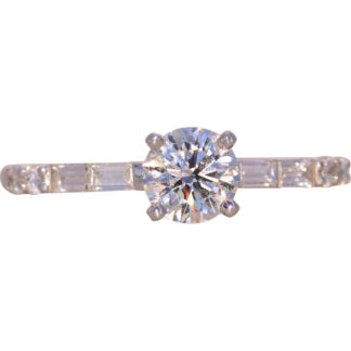 The One: Natural Diamond Engagement Ring in White Gold