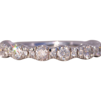 The Misti: Signed Natural Diamond Ring in White Gold