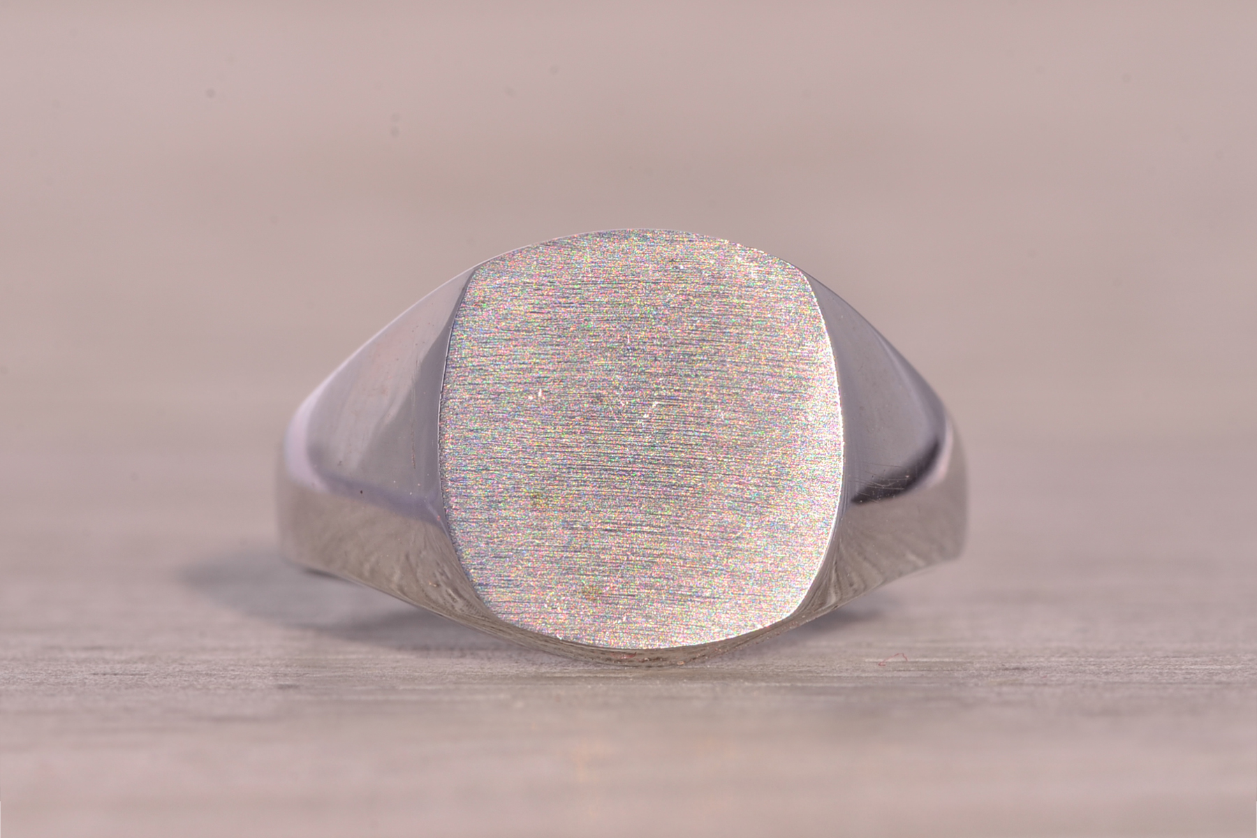 SOLD - The Dress: Signet Ring in White Gold - Image 2