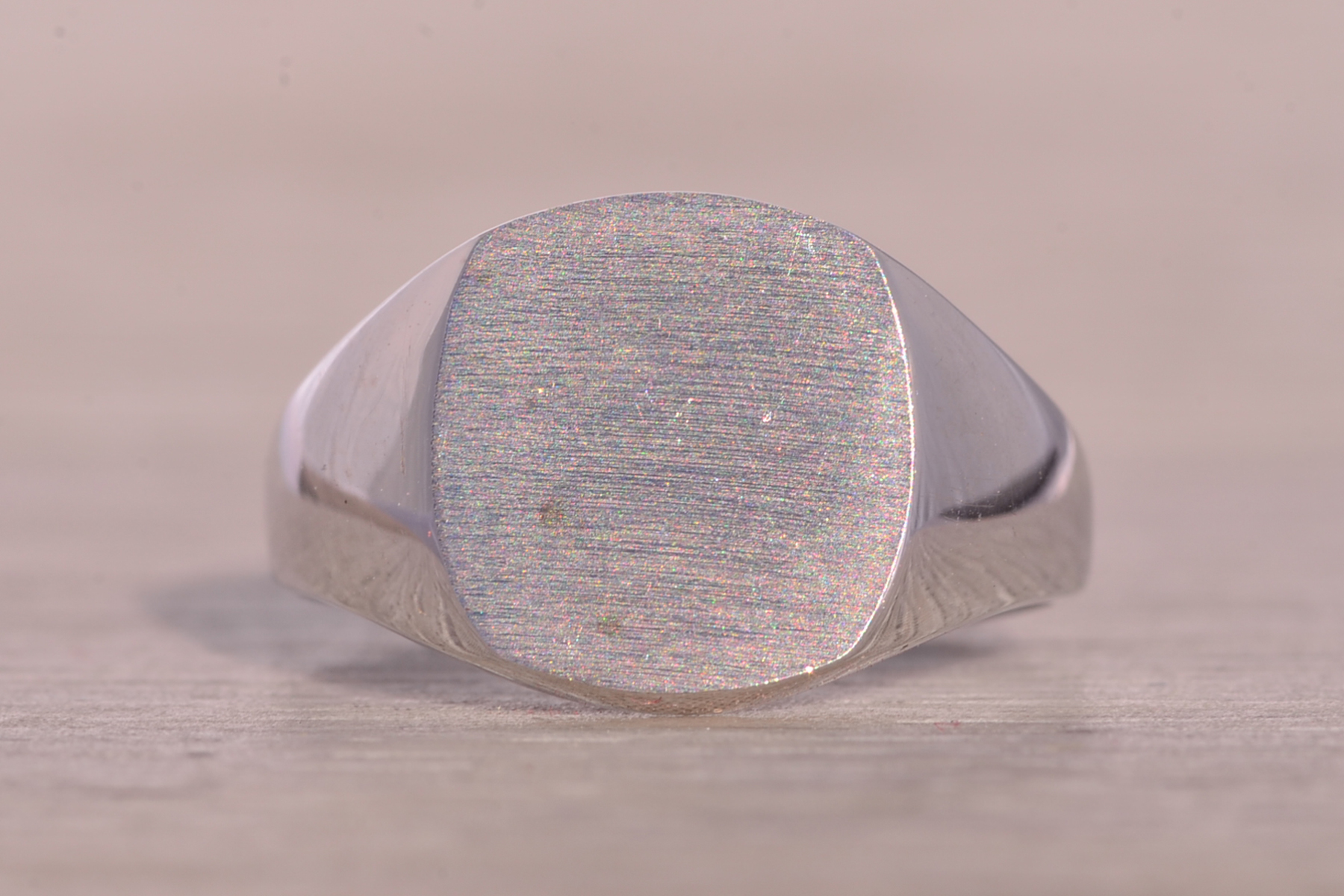 SOLD - The Dress: Signet Ring in White Gold - Image 7