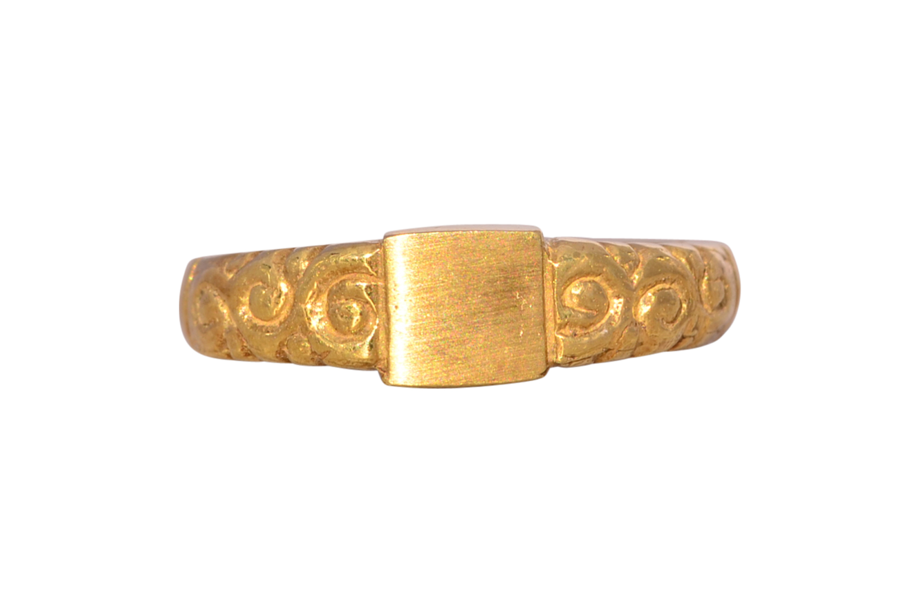 The Bit: Yellow Gold Baby Signet Ring