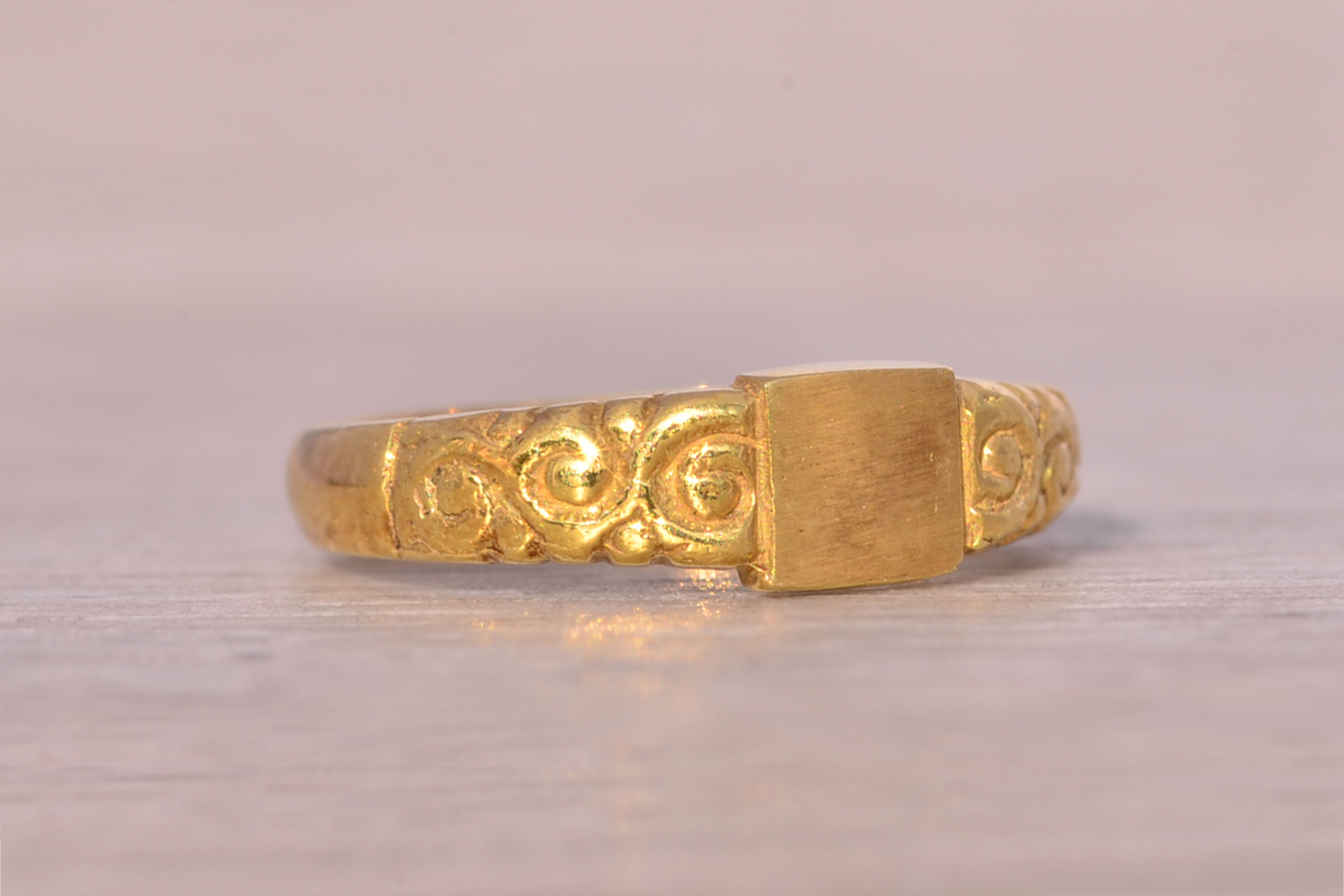 The Bit: Yellow Gold Baby Signet Ring - Image 6