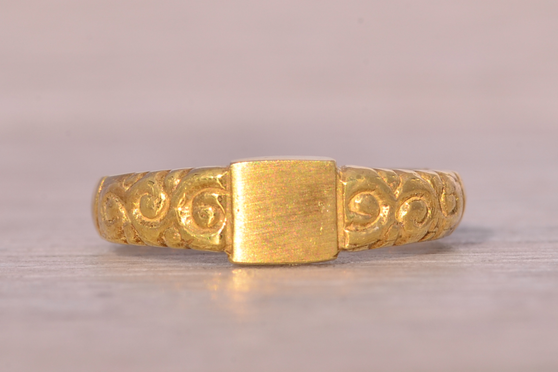 The Bit: Yellow Gold Baby Signet Ring - Image 7