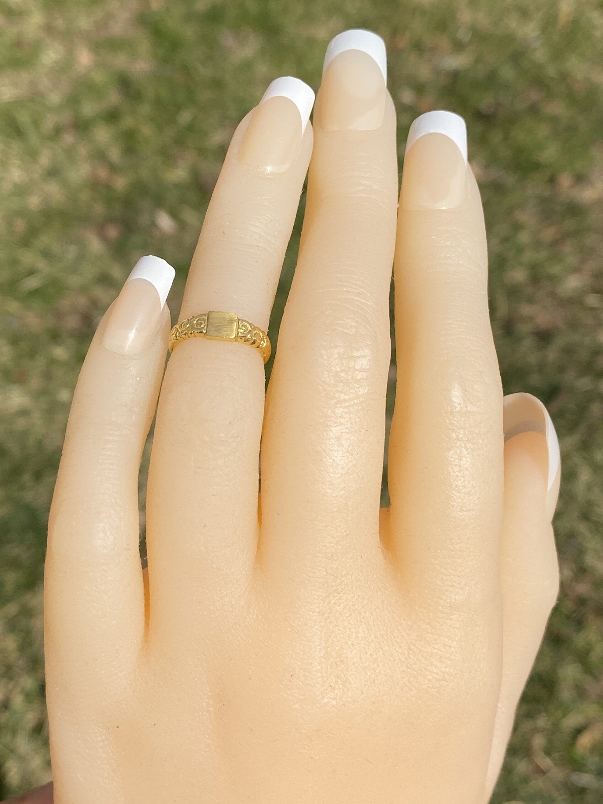 The Bit: Yellow Gold Baby Signet Ring - Image 8