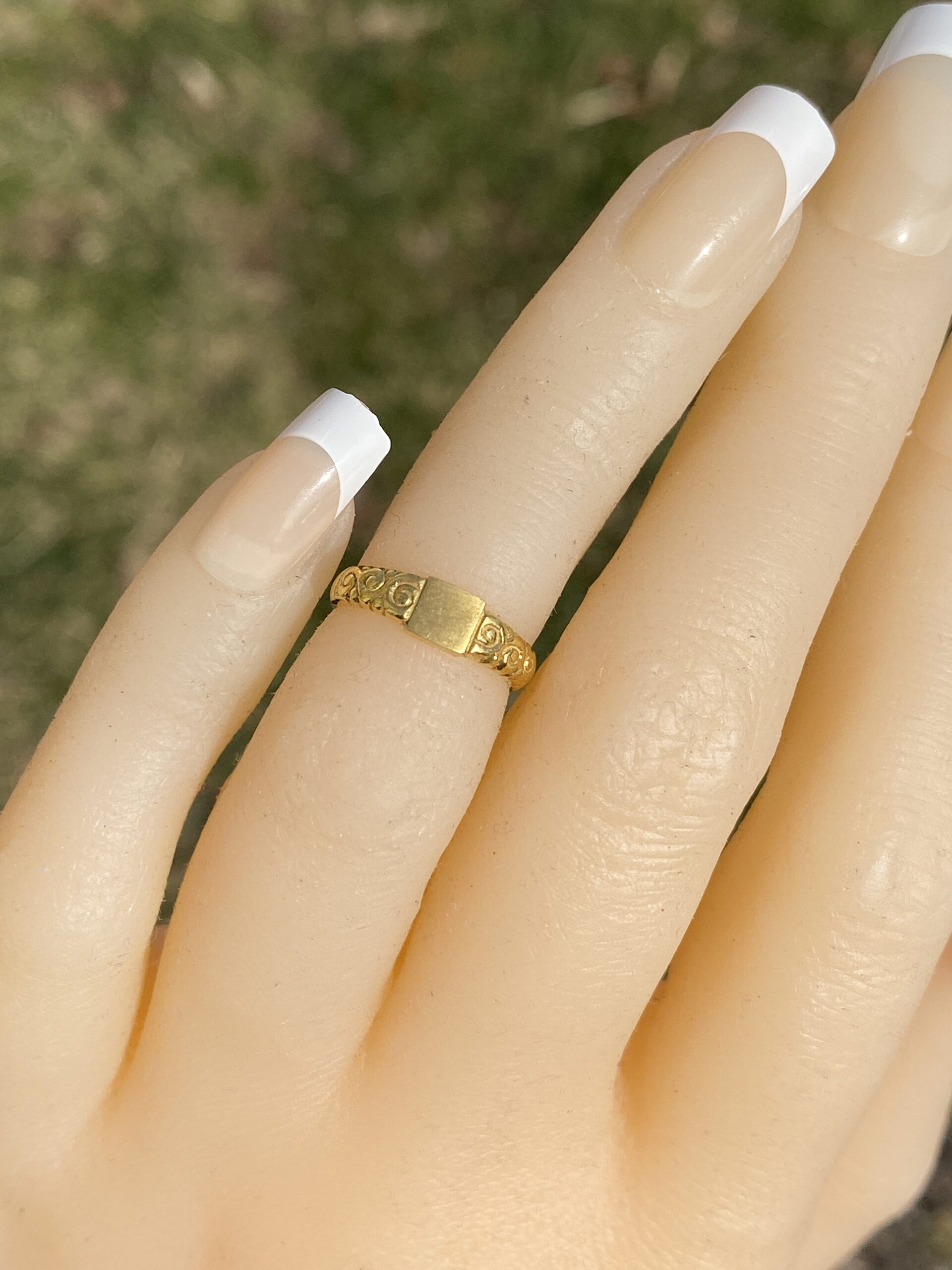 The Bit: Yellow Gold Baby Signet Ring - Image 10