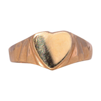 The Great: Childs Heart Signet Ring in Yellow Gold