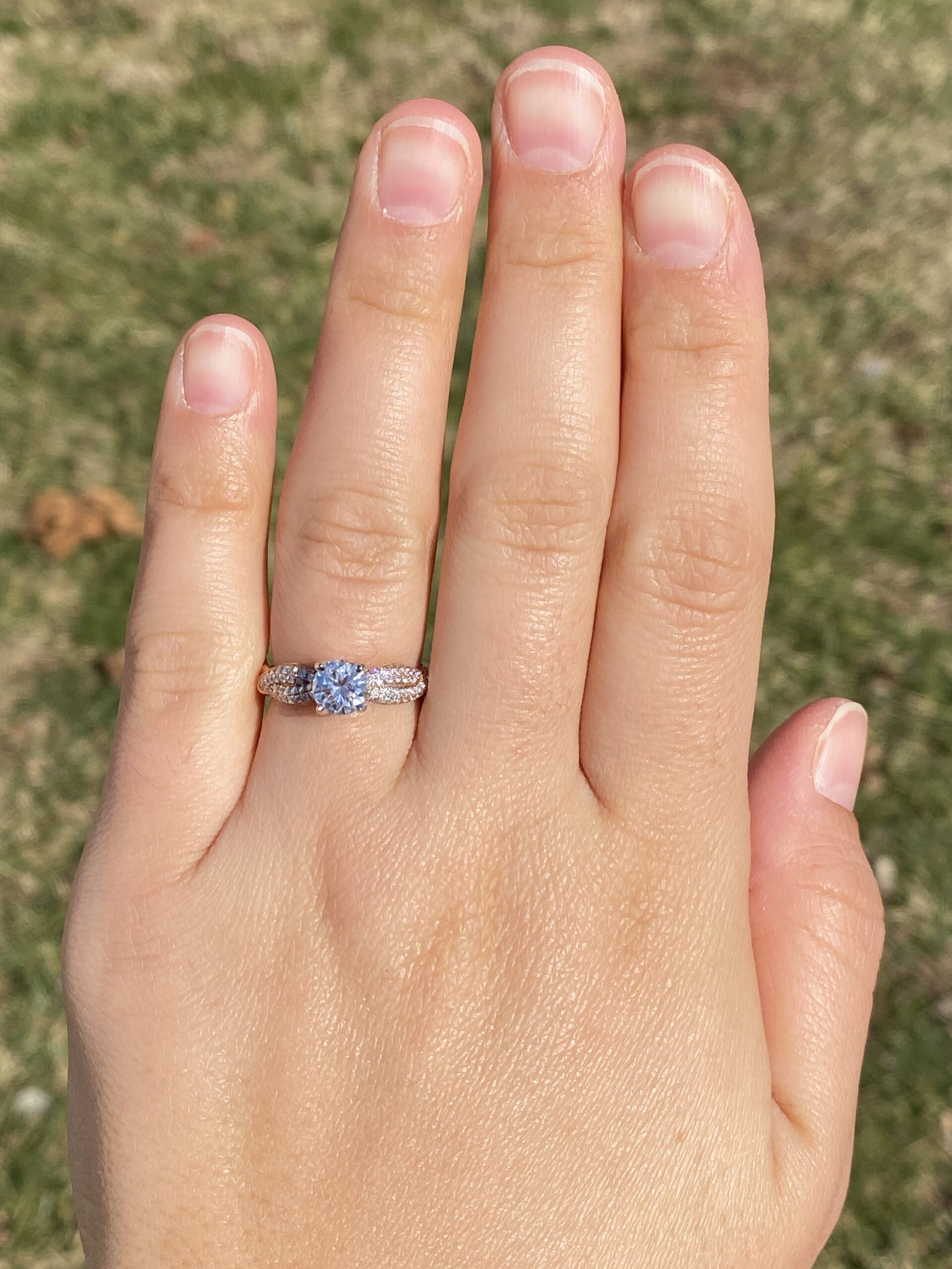 The Zega: Signed Round Brilliant Cut Natural Diamond Engagement Ring in Rose Gold - Image 8