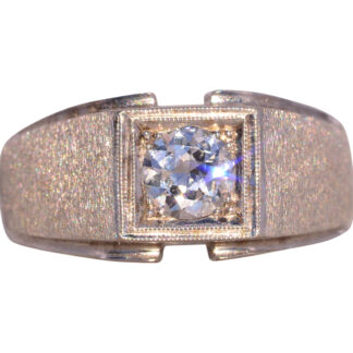 The Talk: Mid Century Natural Diamond Ring in White Gold