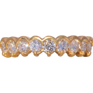 The Hammer:  Hammerman Brothers Signed Natural Diamond Ring in Yellow Gold
