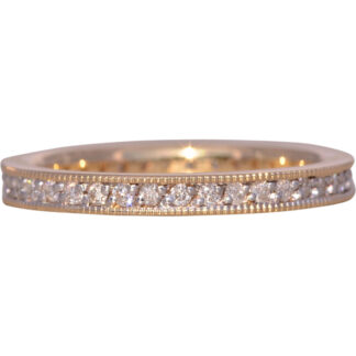 The Bandido: Signed Natural Diamond Eternity Band in Yellow Gold