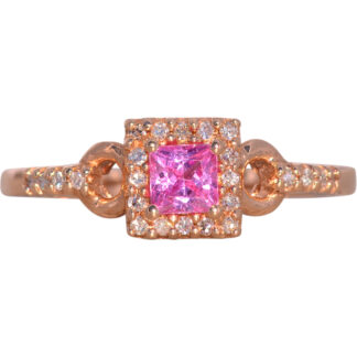 The Panther: Vivid Pink Sapphire and Natural Diamond Ring