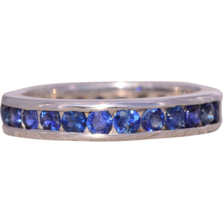 The Free Pasture: Sapphire Eternity Band in White Gold