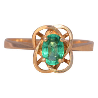 The Emerald Nebula: Natural Emerald Ring in Yellow Gold