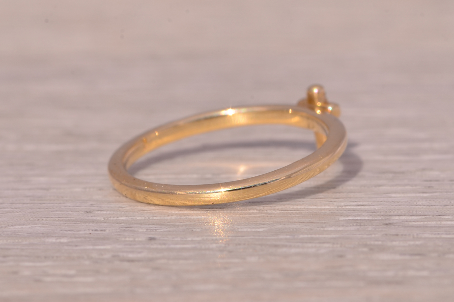 The Celestial Cross: Diamond Cross Ring in Yellow Gold - Image 5