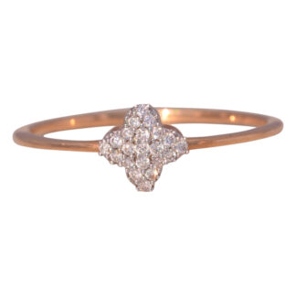 The Celestial Cluster: Natural Diamond Ring in Rose Gold
