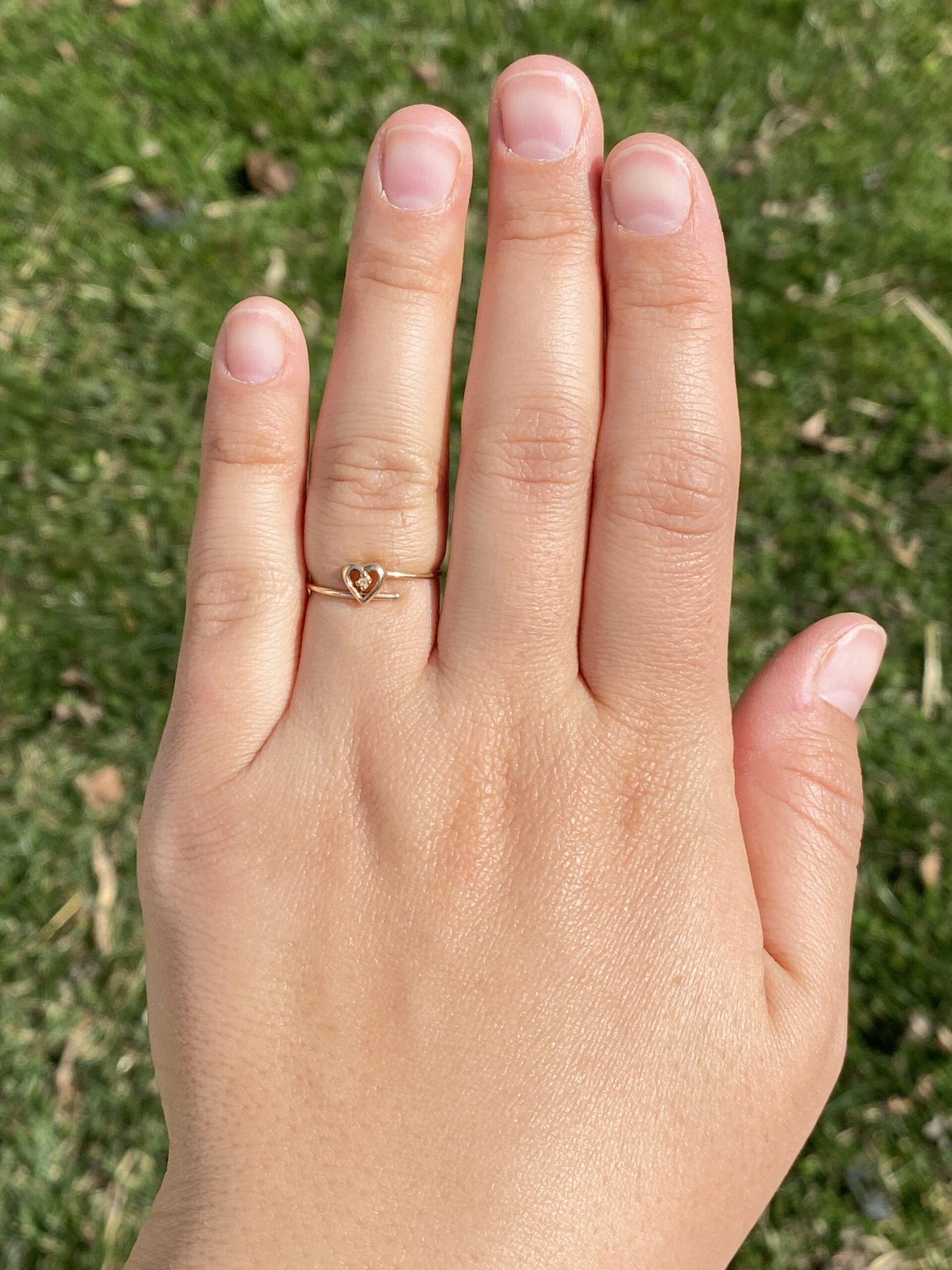 The Celestial Heart: Adjustable Diamond Heart Ring in Yellow Gold - Image 8