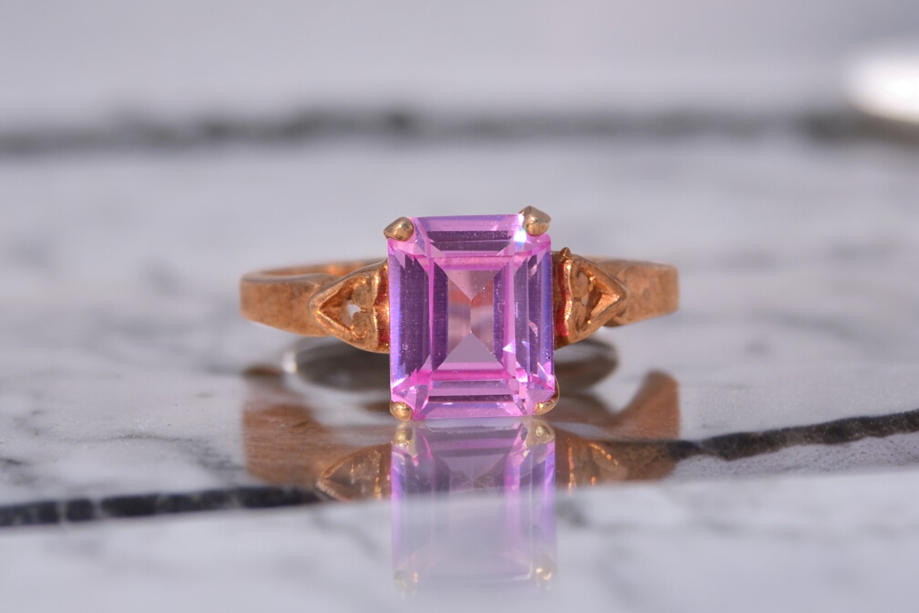 The Coronation Topaz: Pink Topaz Ring in Yellow Gold - Image 11