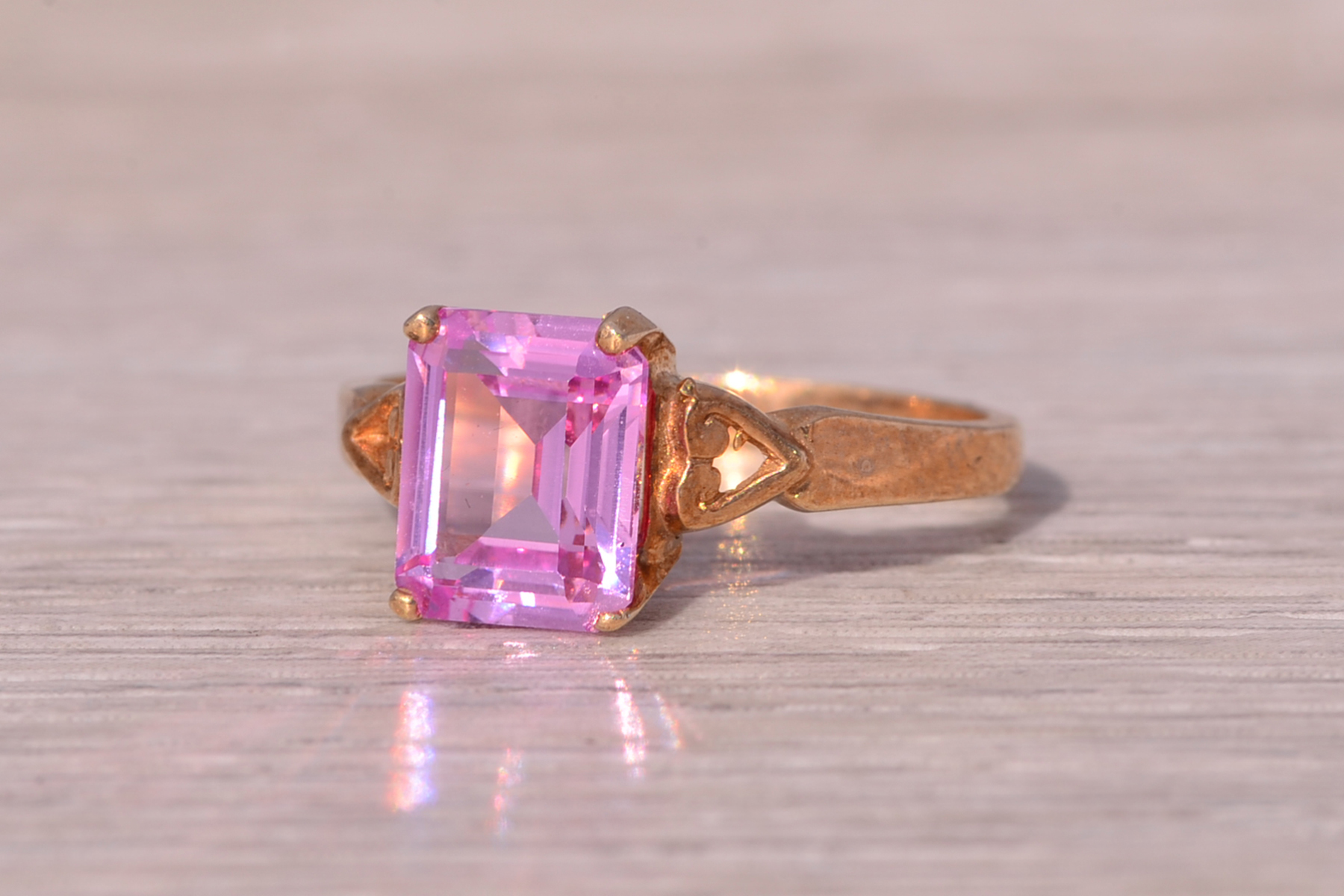 The Coronation Topaz: Pink Topaz Ring in Yellow Gold - Image 3