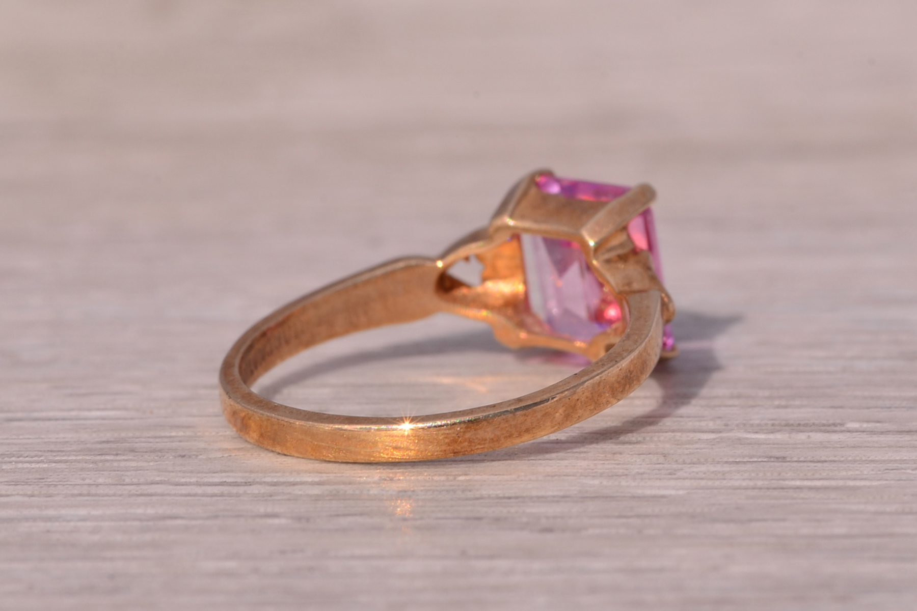 The Coronation Topaz: Pink Topaz Ring in Yellow Gold - Image 5