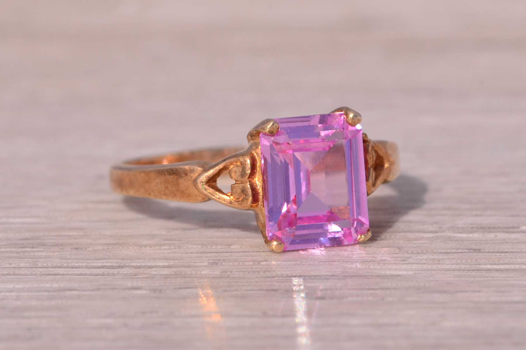 The Coronation Topaz: Pink Topaz Ring in Yellow Gold - Image 6