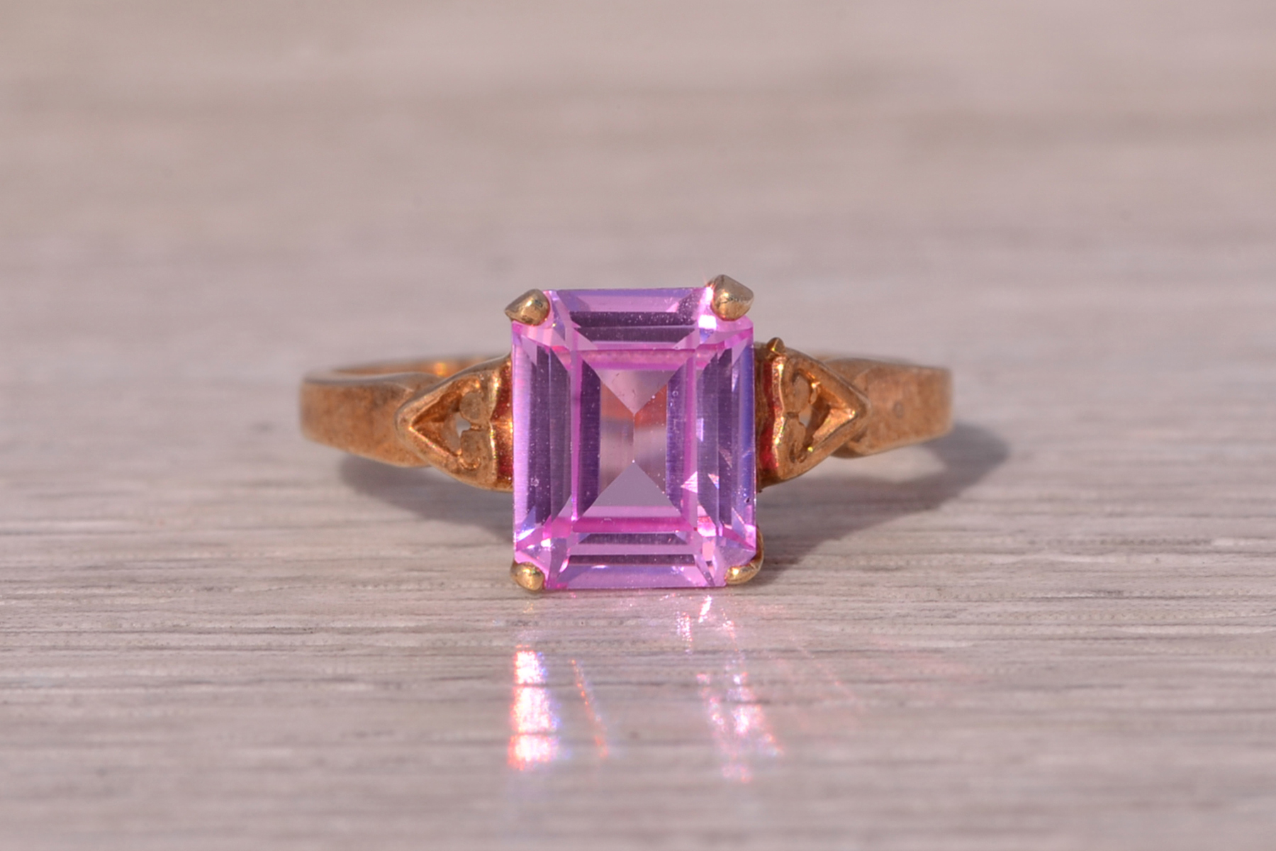 The Coronation Topaz: Pink Topaz Ring in Yellow Gold - Image 7