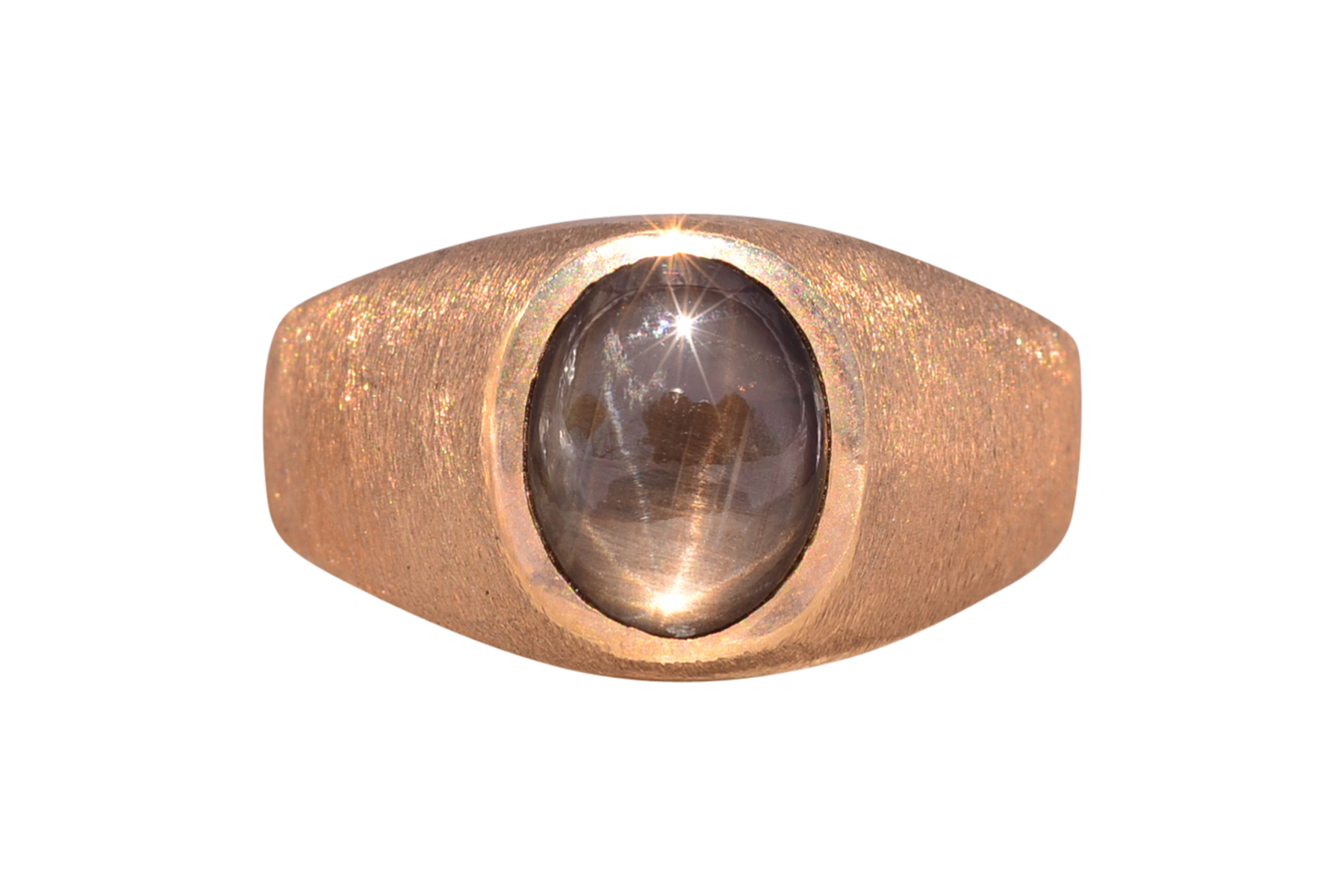SOLD - The Classic Star: Black Star Sapphire Ring in Yellow Gold