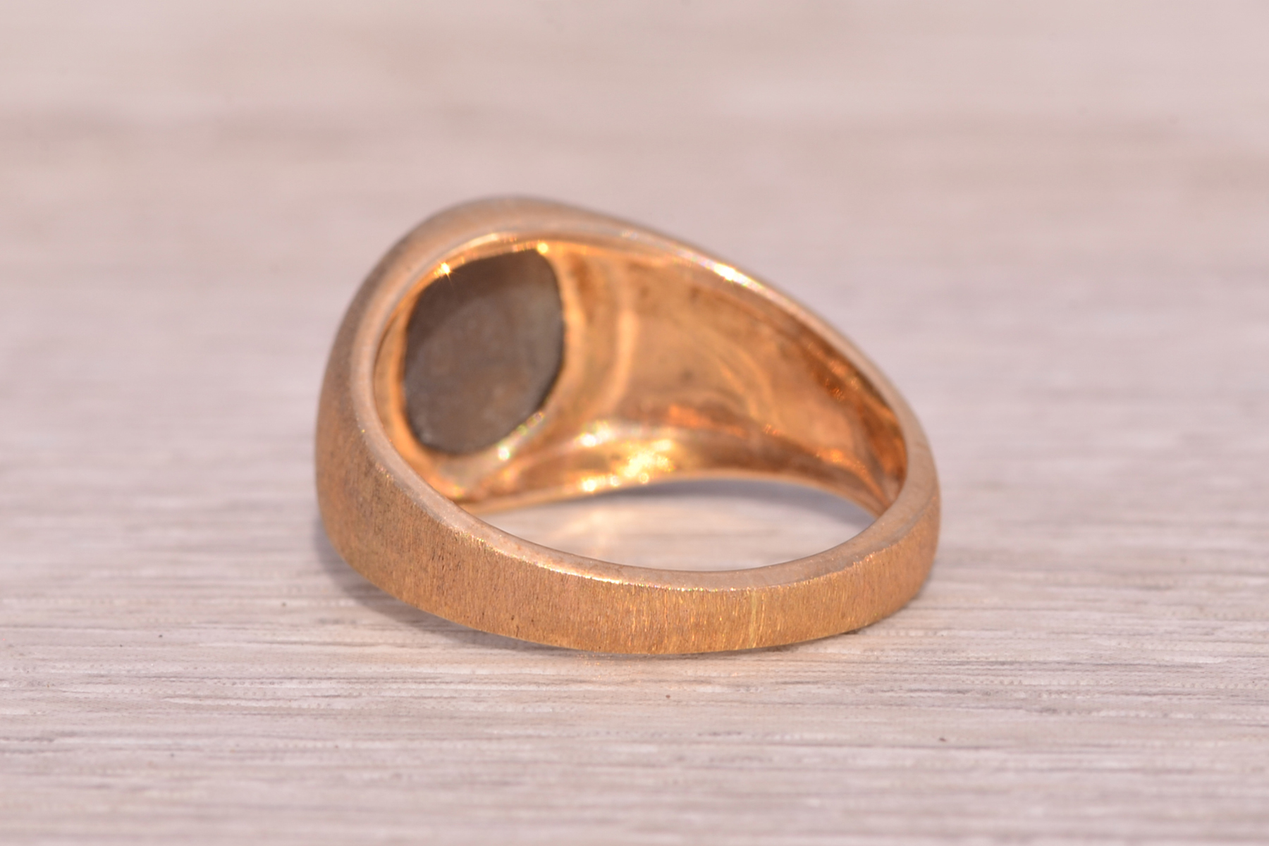 SOLD - The Classic Star: Black Star Sapphire Ring in Yellow Gold - Image 4