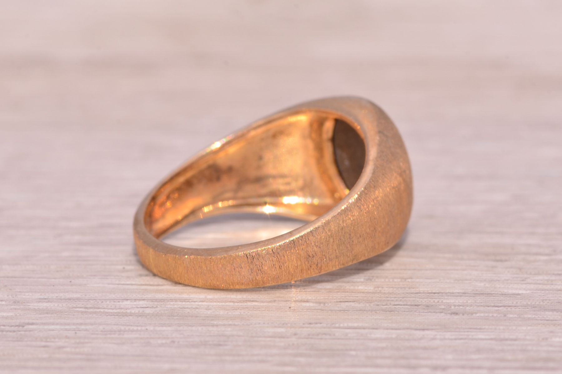 SOLD - The Classic Star: Black Star Sapphire Ring in Yellow Gold - Image 5