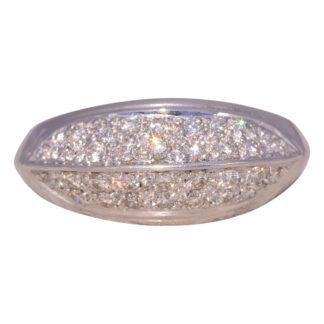 The Brilliant Sparkle: Diamond Dome Ring in White Gold