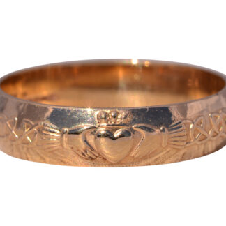 SOLD - The Irish Heritage: Claddagh Band Ring in 14 Karat Yellow Gold